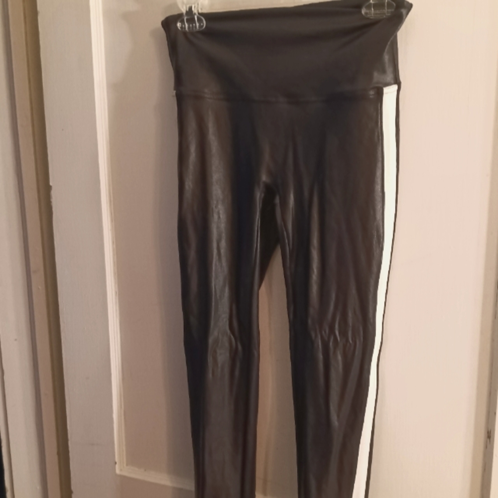 Spanx Black Compression Pants Shiny - image 1